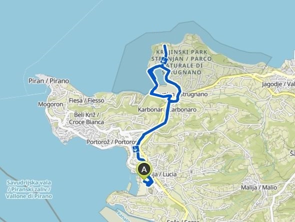 Kolesarska pot iz Portoroza do Strunjana