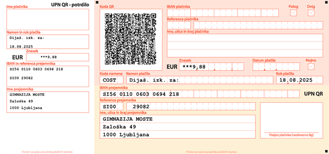 dijaska izkaznica poloznica